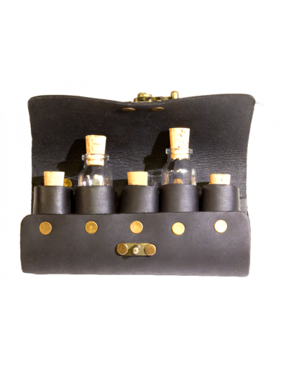 Trollfelsen Tranktasche 5er Riegelhaken schwarz offen